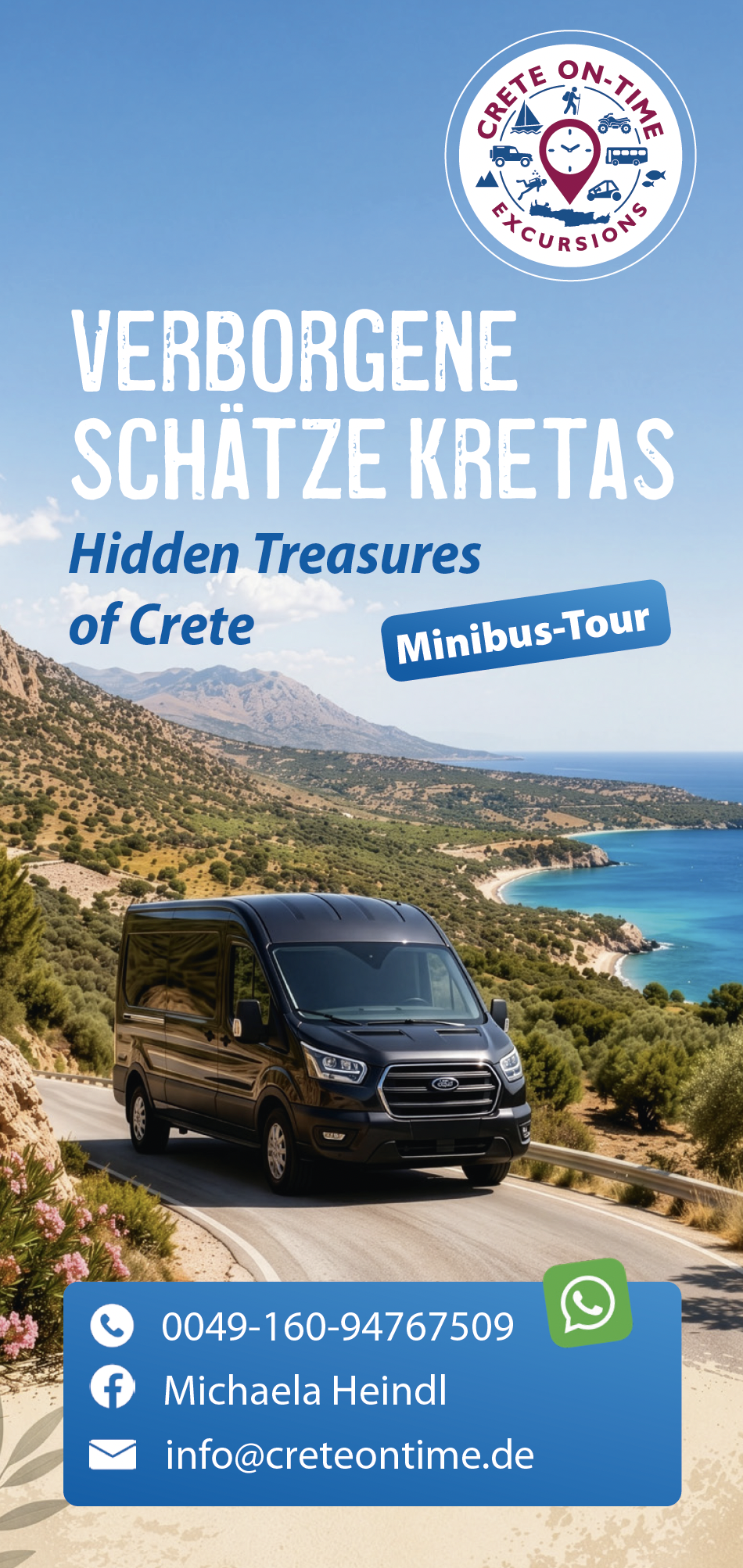Flyer Verborgene Schätze Kretas - Minibus-Tour